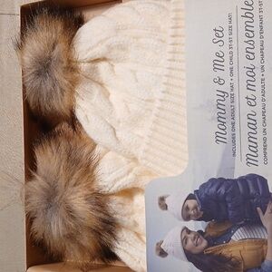 Mommy & Me Cable Hat Gift Set NEW